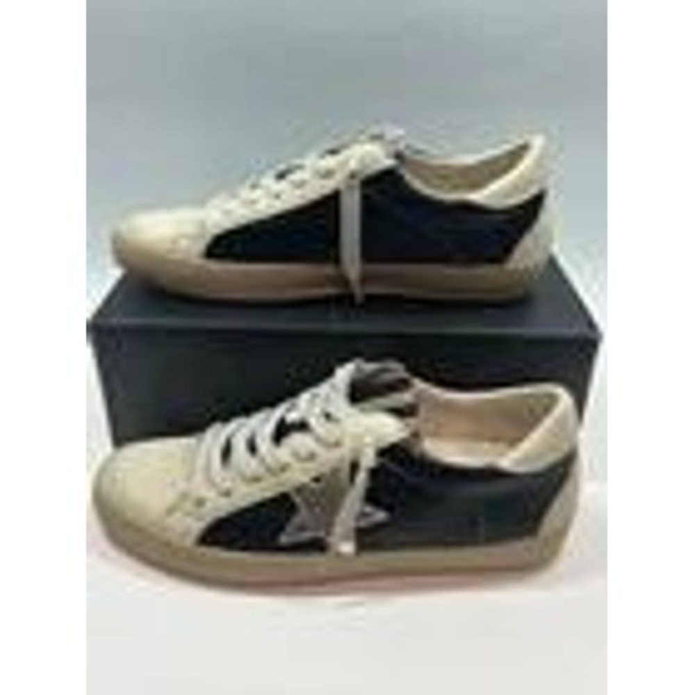 ShuShop Paula Women's Sneaker Black Croc/Tan Size 6